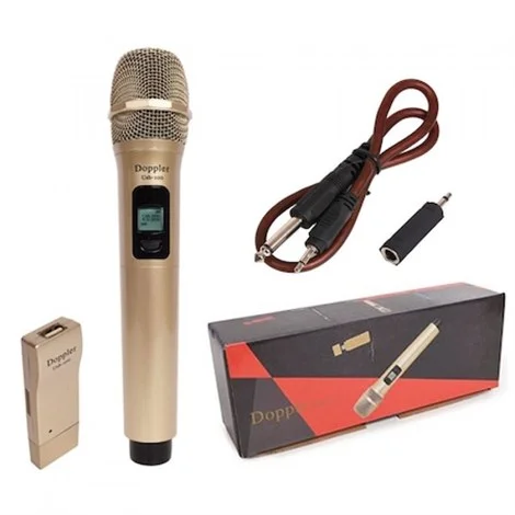 DOPPLER USB-100 EL tipi USB Alıcılı Kablosuz Mikrofon Seti