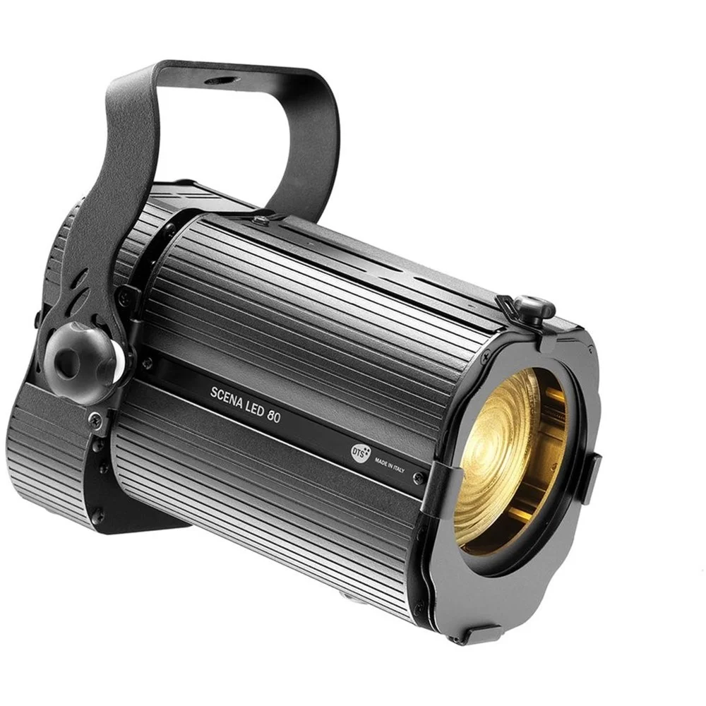 DTS 03.TS031.46.F SCENA LED 80 Fresnel 80W Led Spot Zoom 14°-77°, Color 3000K Or 5000K