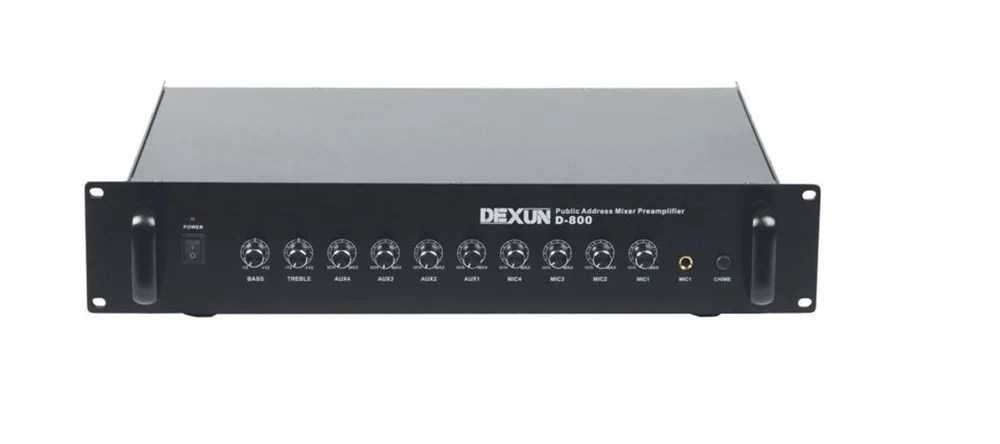 Dexun D800 Preamp Mixer 4 Mic /4 Aux Ve Rca çıkış