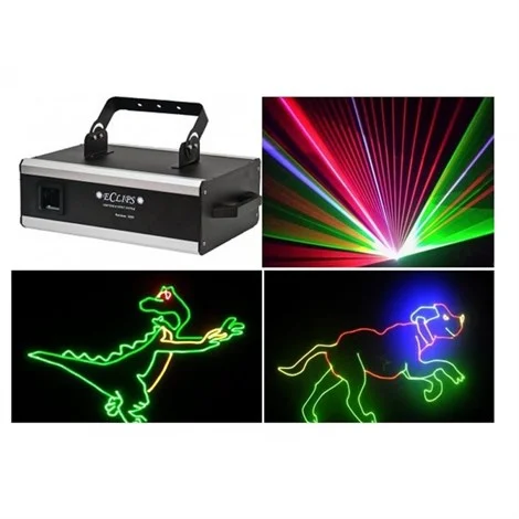 Eclips RAINBOW 3000 3W 7 Renk Yazı Ve Animasyon Lazer, Software İle