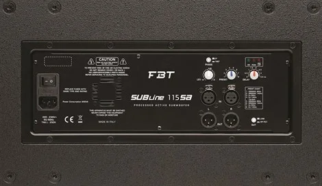FBT SUBLINE 115SA | Prosesörlü Bass reflex Aktif Subwoofer - 15" - 700Wrms
