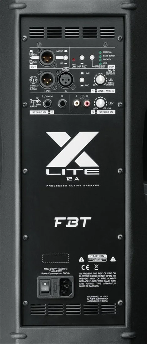 FBT X-LITE 112A | 2-yollu Bass reflex Aktif Hoparlör - 12" + 1" - 1200Wrms -
90°Hx60°V