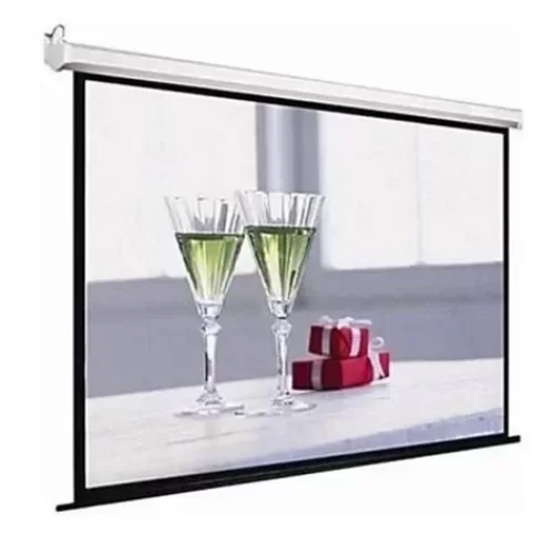 Fonscreen 500x400cm Motorlu Projeksiyon Perdesi | M1 Sertifikalı | Bordürlü | Işık Geçirmez