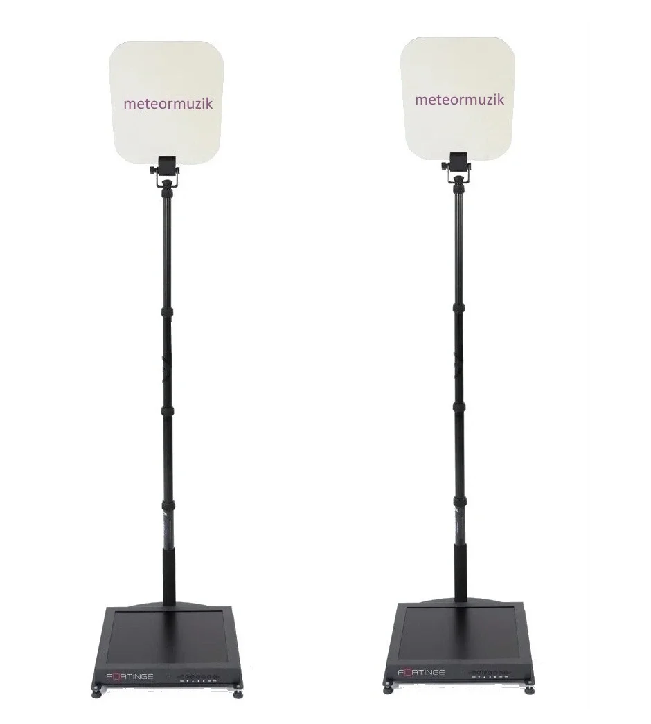 Fortinge PROC19-D-HB Çift 19" Konferans Prompter - Çiftli Set, 1000 cd/m² parlaklık