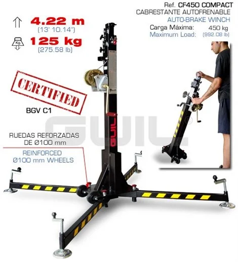 GUIL ELC504 4.22 mt.yükseklik, 125 Kg. Kapasiteli, Truss Lifti
