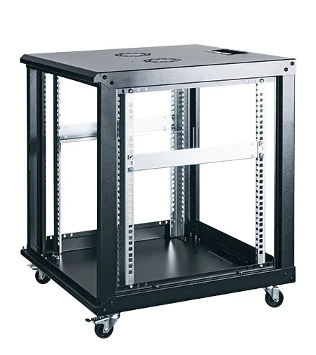 GÜNKO ELGR20U6060BL131 20U Dikili Tip Tekerli Rack Kabinet Siyah 60x60cm