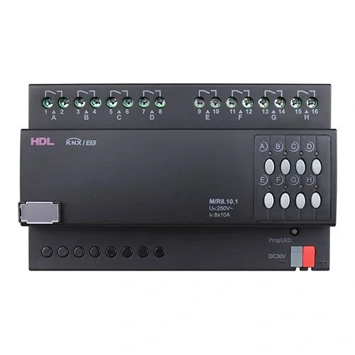 HDL M/R8.10.1 KNX 8-kanallı 10A Yüksek Güçlü Anahtarlama Aktüatörü