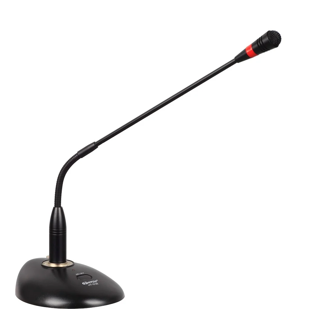 HTDZ HT-D38 Masa Üstü Gooseneck Mikrofon, 45 cm Hypercardioid