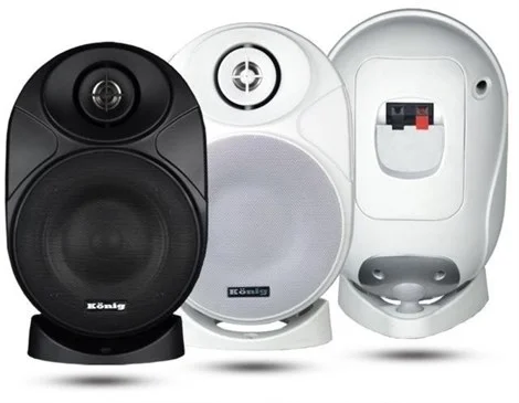 König SMD/5 5" 30W/8-ohm Duvar Hoparlörü (Siyah-Beyaz/adet)
