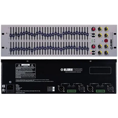 Klark Teknik DN370 Dual 30 Band, 1/3 Octave Analog Graphic Equaliser