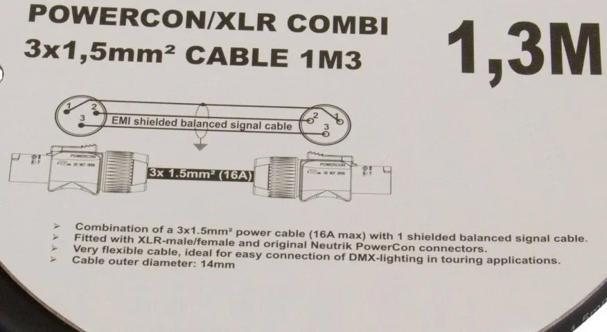 Metex PCB30 Hybrid Aktif Hoparlör Sinyal Kablosu, (3x1,5mm Elektrik ve 2x0.22 Sinyal) metre seçiniz