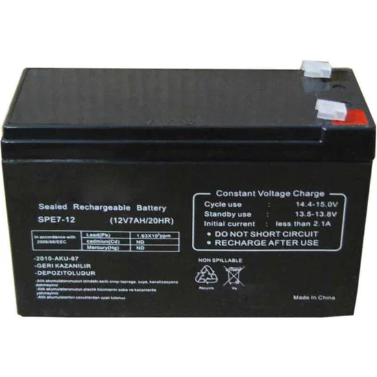Mickle BAT1010 Yedek jel Akü 12V 7A, Batarya, Lityum Pil