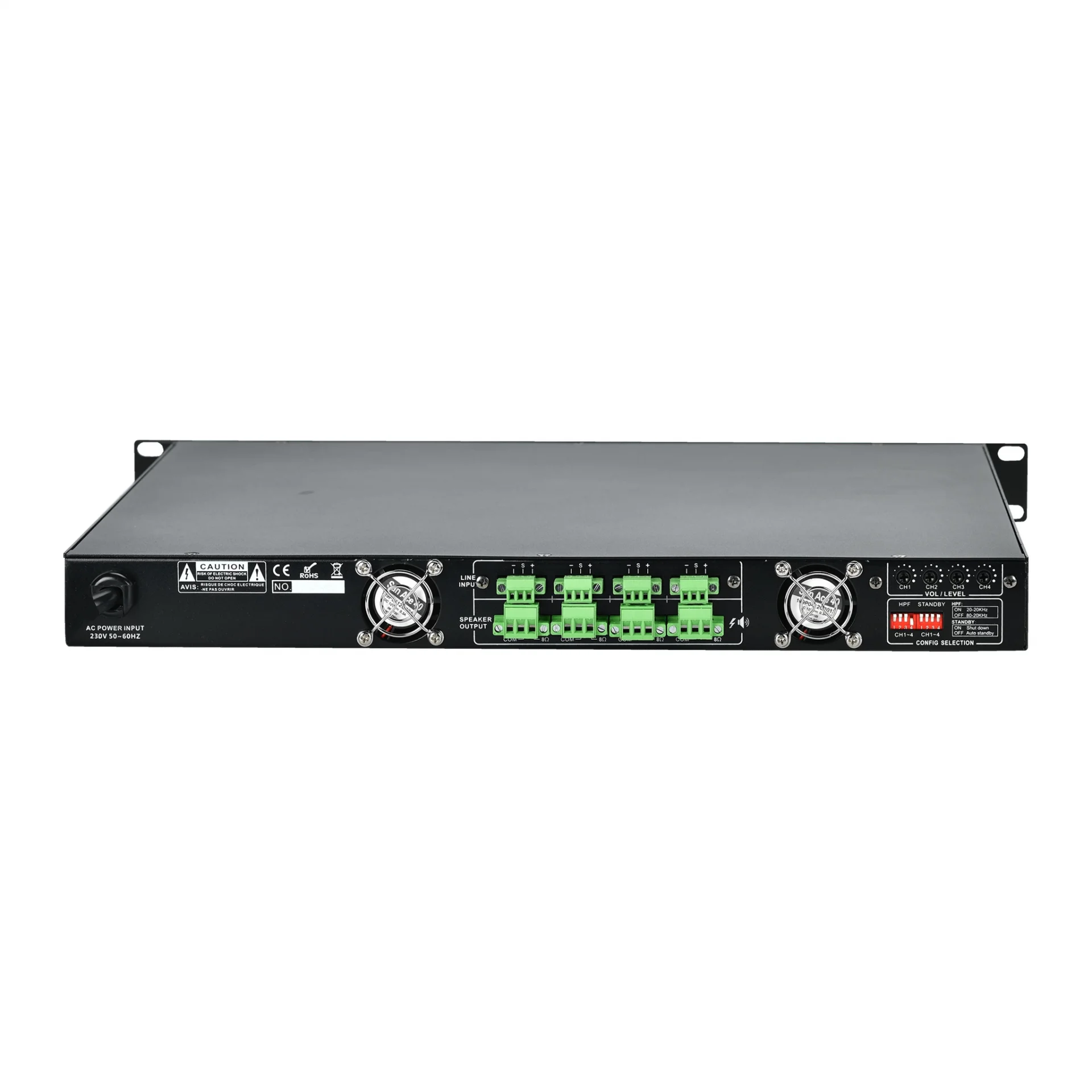 MITO DA4000-2 Power Amplifikatör 4x300W 100V