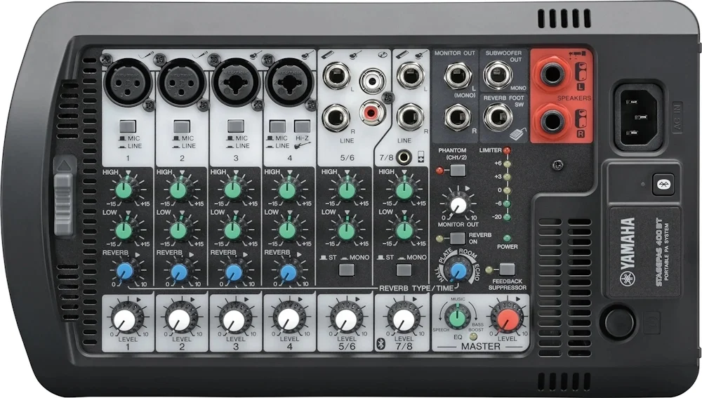 Yamaha STAGEPAS 400BT Compact Ses Sistemi, 2 Ad 8" Hoparlör ve Mixer
