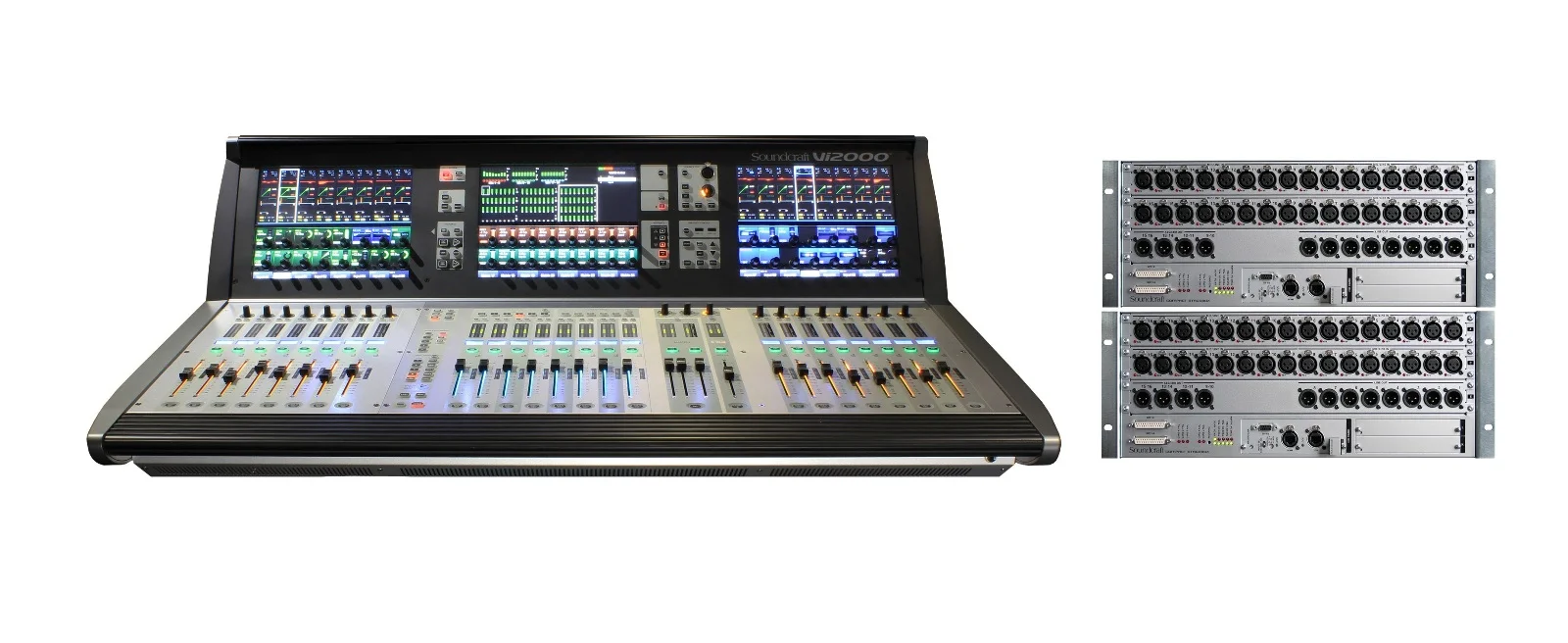 Paket-Soundcraft VI2000-64 Dijital Mikser Paketi 64 in 32 Out, 2 Stagebox ve 2 Kart Dahil