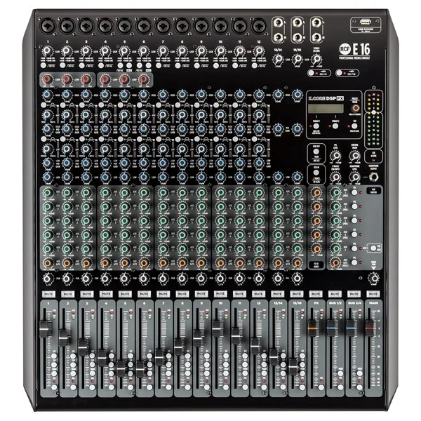 RCF E16 12 MİC+ 2 ST Giriş, 6 Aux,32 Bit DSP ,