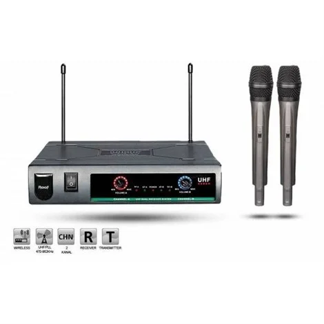 ROOF R-720 E-E çift El Kablosuz Mikrofon Seti