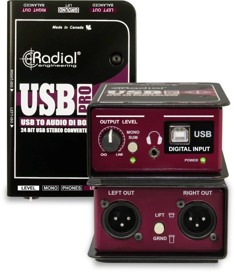 Radial USB-Pro Di-box for Stereo USB Laptop
