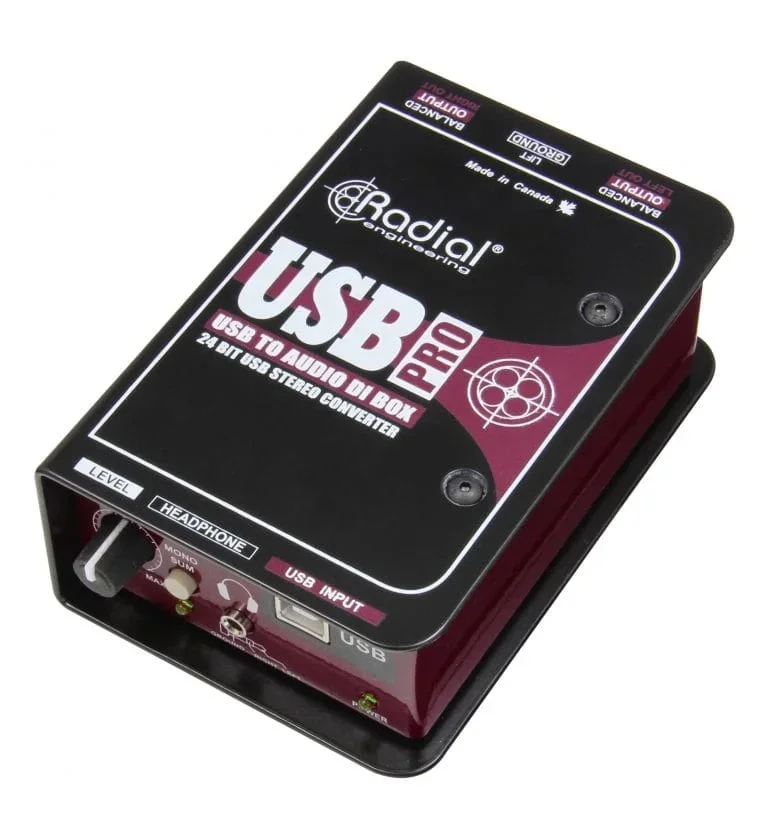 Radial USB-Pro Di-box for Stereo USB Laptop