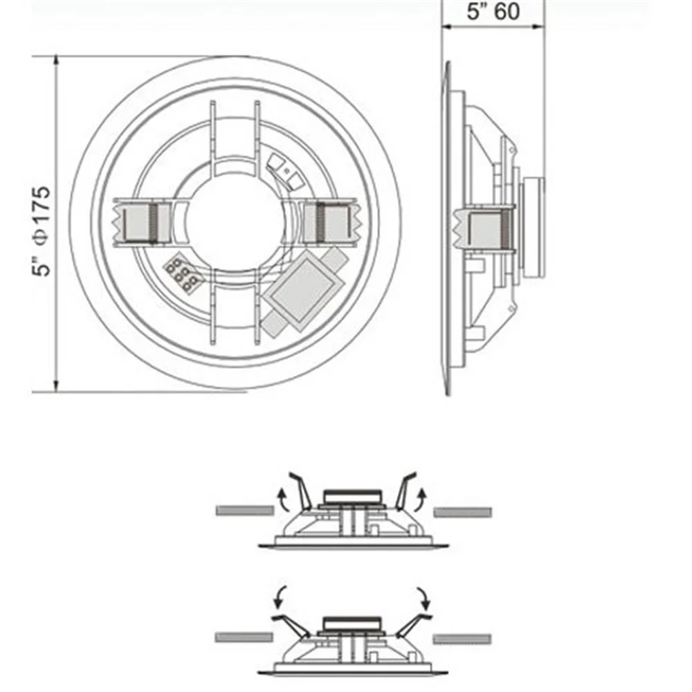 Rs Audio Que-5L 5" Gömme Tavan Hoparlörü, 150 Mm. 6-10W/100V