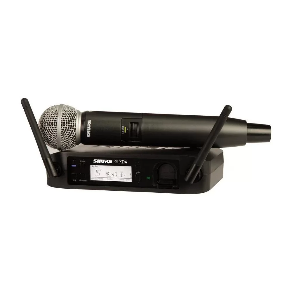 Shure GLXD24E/SM58 El Tipi Şarj Edilebilir Dijital Kablosuz Mikrofon Sistemi