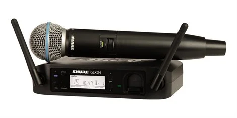 SHURE GLXD24R+E/B58 EL tipi Şarj Edilebilir Dijital Kablosuz Mikrofon Sistemi