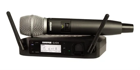 SHURE GLXD24R+E/SM86 EL tipi Şarj Edilebilir Dijital Kablosuz Mikrofon Sistemi