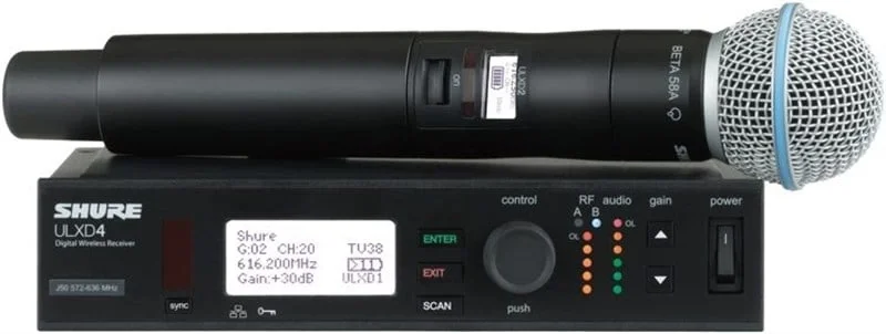 SHURE ULXD24E/B58 El Tipi Kablosuz Mikrofon Seti Beta58A