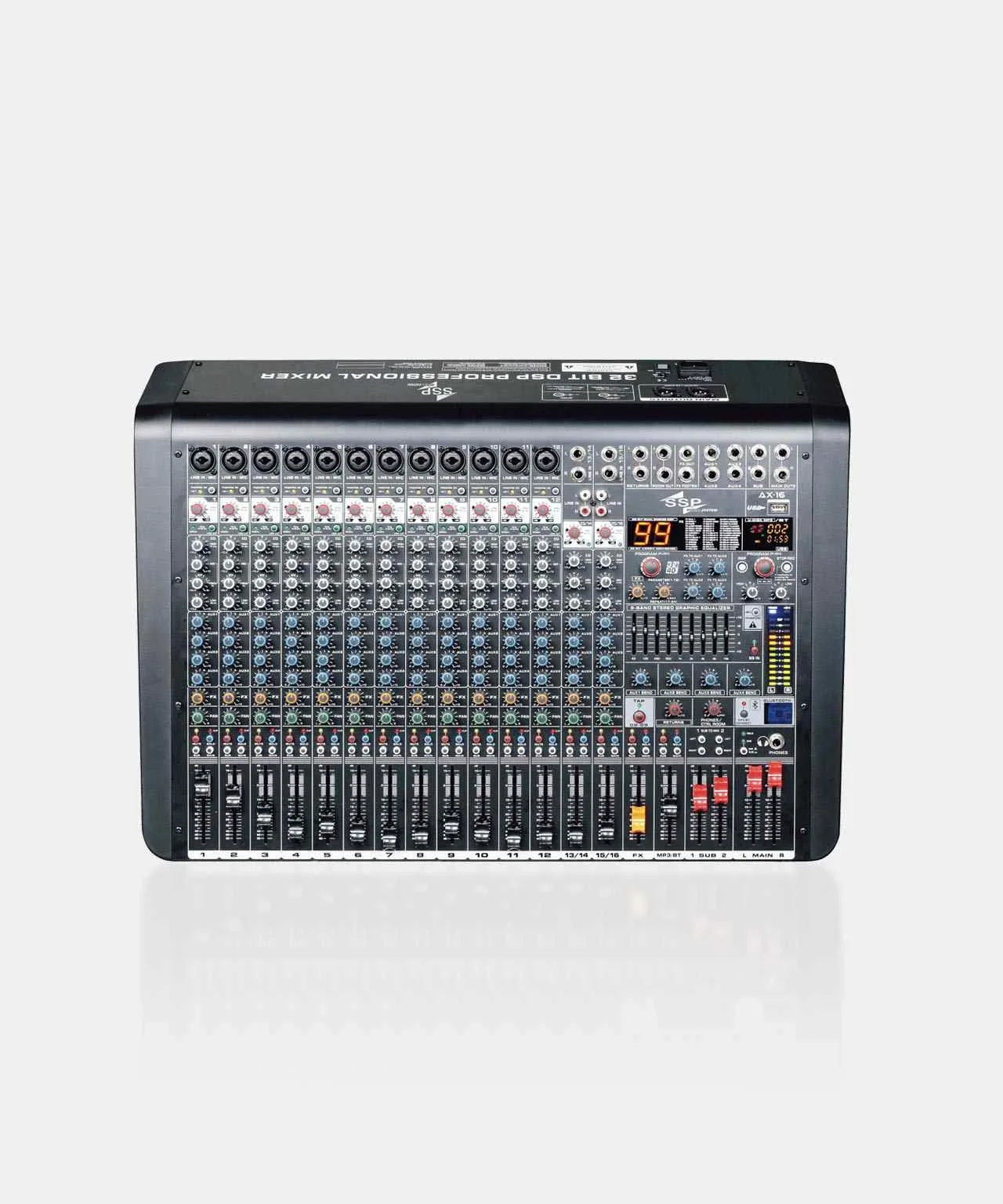 SSP AX-16 16-kanal Ses Mikseri, Bluetooth, Usb, Recorder, Effect, 4-aux