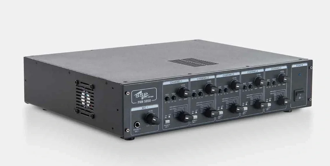 SSP PAM 5050 5x50W/100V, 5-zone Mikser Amfi