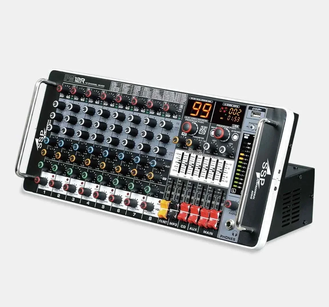 SSP PM12R 2x650W 12 Kanal Rack Tipi Powermixer