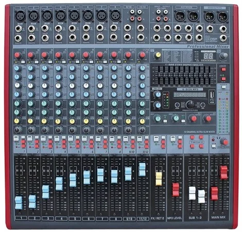 SSP UB120 12 Giriş, 7 Band Eq, 2 Aux, Usb Girişli Mixer