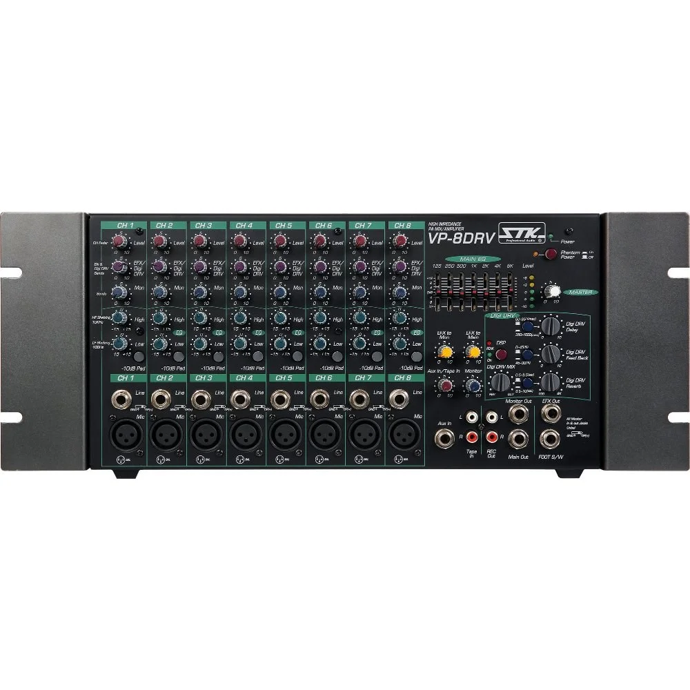 STK-PRO VP-8DRV 150W/100V - 8-ohm 8-kanal Powermixer,