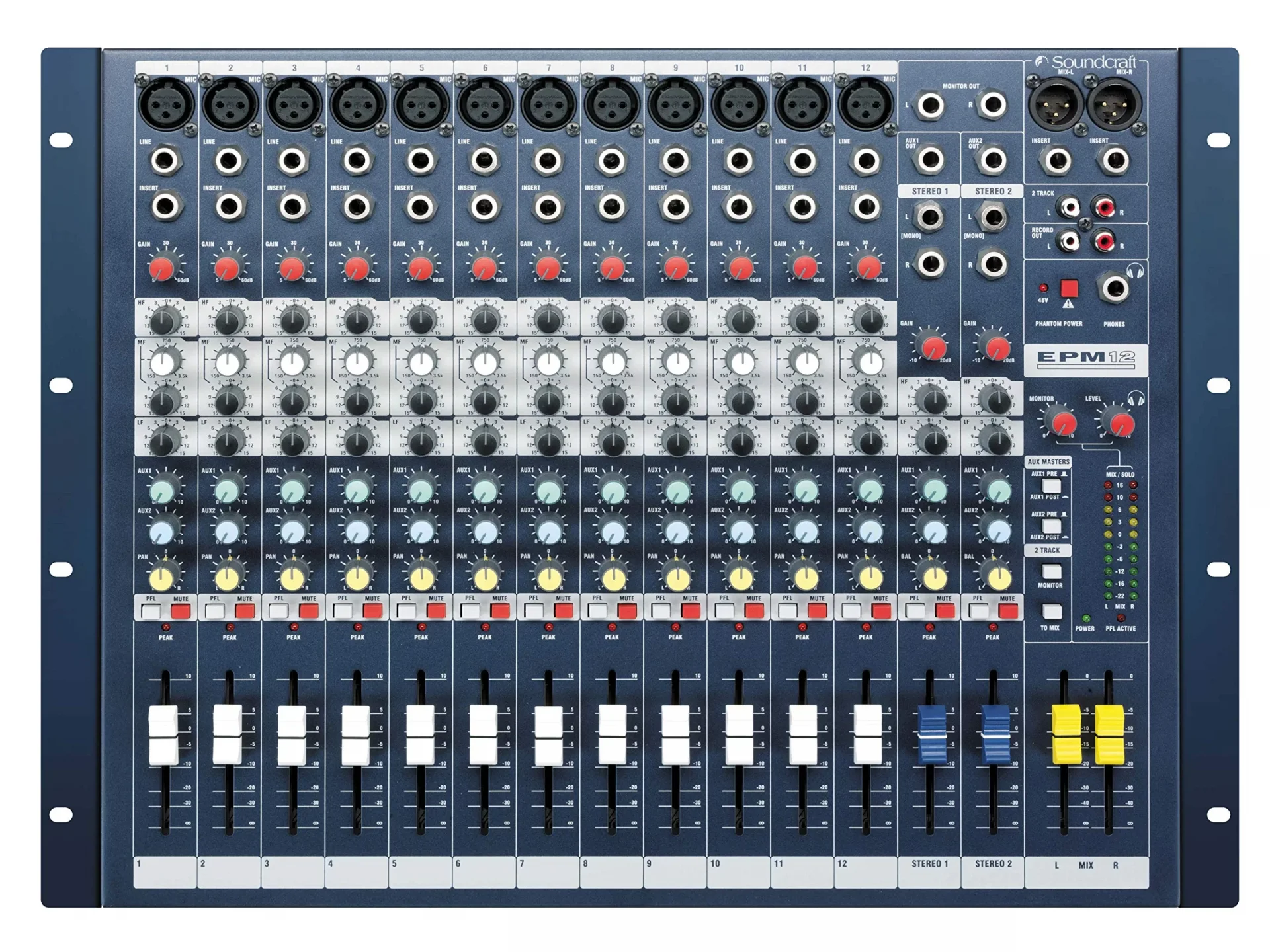Soundcraft EPM-12 12-Kanal Analog Ses Mikseri, Efektsiz