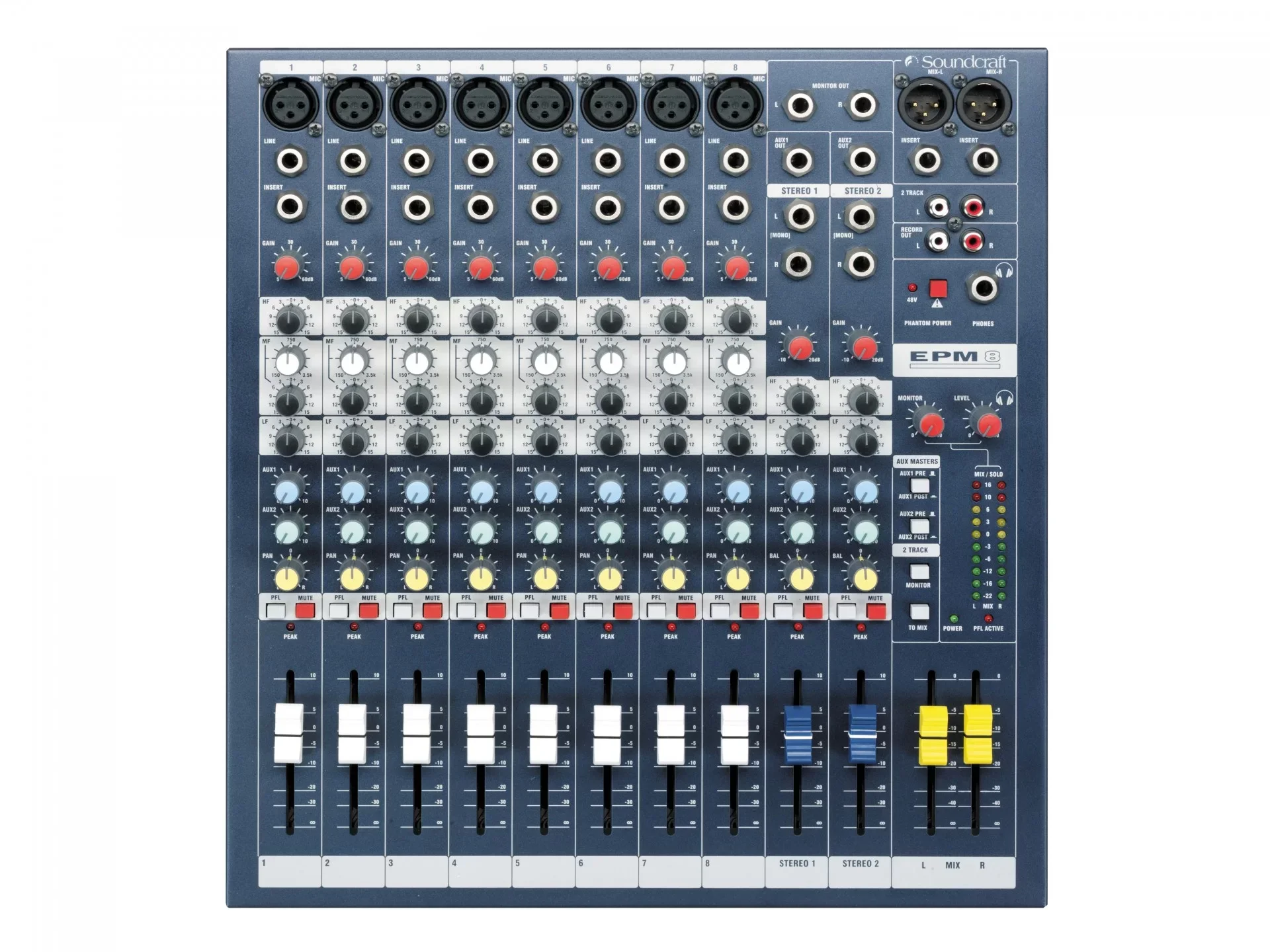 Soundcraft EPM-8 8-kanal Analog Ses Mikseri, Efektsiz