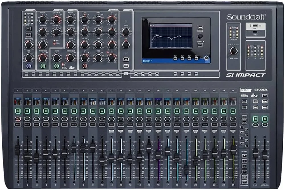 Soundcraft SI-IMPACT 32 Kanal Dijital Mikser, 32 in 16 out