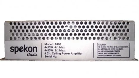 Spekon T480 Mini Tavan Arası Power Amplifikatör 4X80W