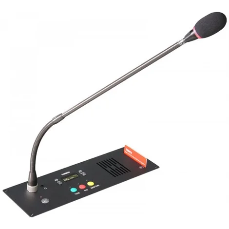 TAIDEN HCS-48U10DVS Fully Dijital Congress System Delegate Unit (flush-mounting, 3 voting keys, contactless IC-Card reader, 64 CHs, OLED, black)