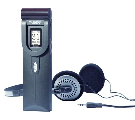 TAIDEN HCS-5100R/08 8CH Dijital IR receiver (LCD, language display, optional rechargeable battery or Alkaline battery)