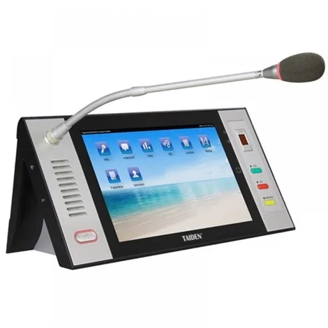 TAIDEN HCS-8338ADE Delegate Multimedia Congress Terminal (10" 1280x800 LCD, champagne panel + black base)