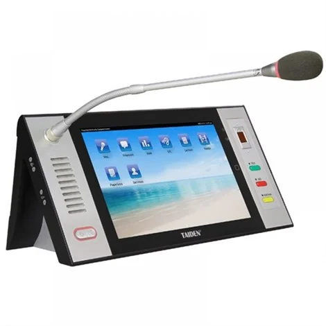 TAIDEN HCS-8338BCE Chairman Multimedia Congress Terminal (10" 1280x800 LCD, champagne panel + black base)