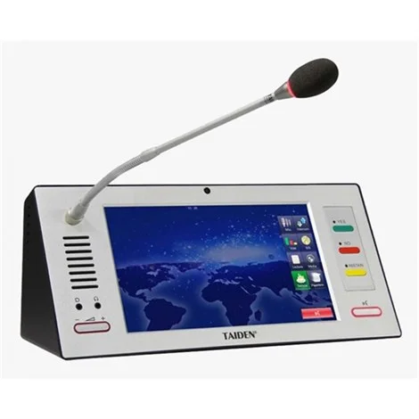 TAIDEN HCS-8338BDE Delegate Multimedia Congress Terminal (10" 1280x800 LCD, champagne panel + black base)