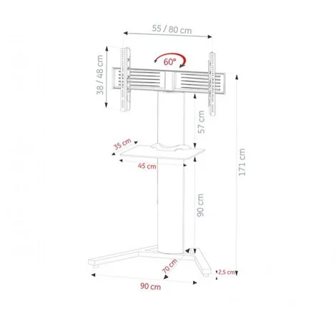Ultimate GL-B-1500 Askılı TV Monitor Standı 32 - 40"-42"-55 Uyumlu