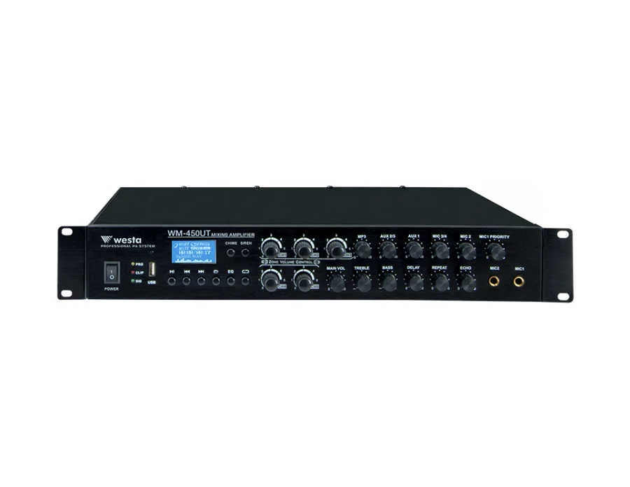 WESTA WM-450UT 450W/100V 5-zone Mikser Amfi with USB