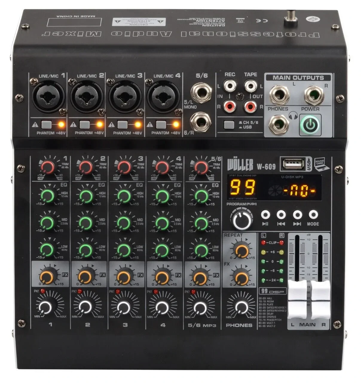 Wöller W-609 6-kanal Deck Ses Mikseri