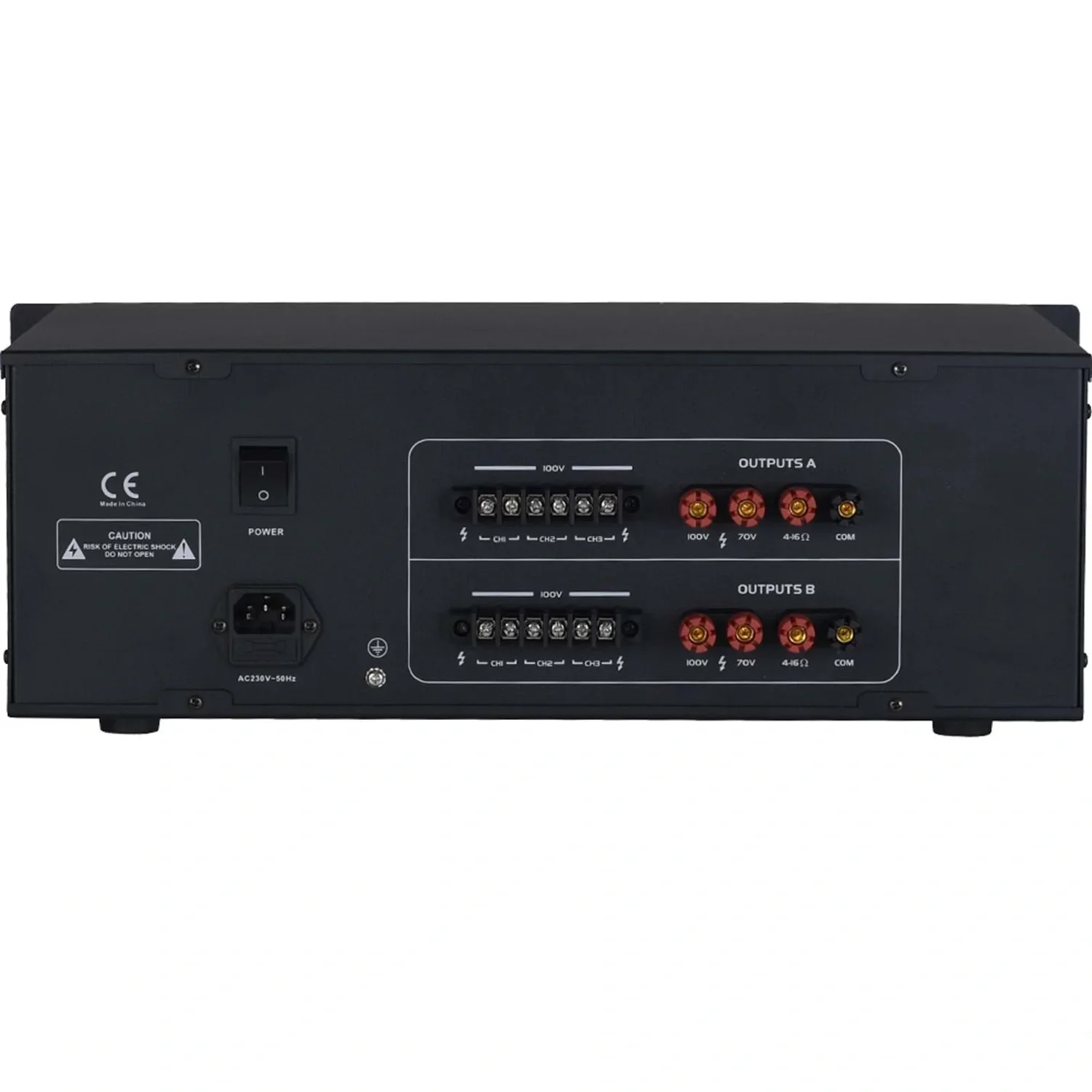 Wöller W-6950 4-Kanal Powermixer 2x250W 100V ve 4-16 Ohm
