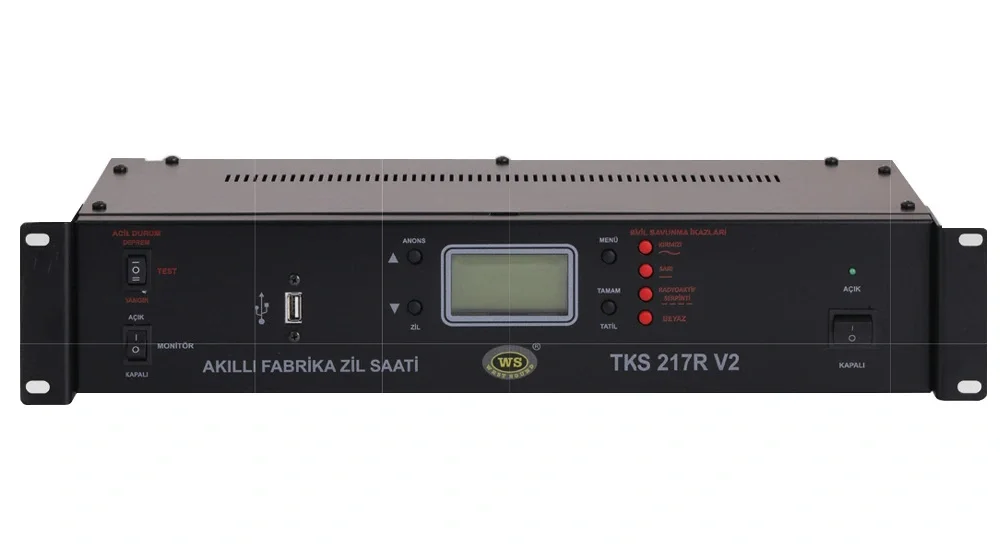 West TKS217R-V2 Programlanabilir Otomatik mesaj Anons, Zil, Siren, MP3/USB