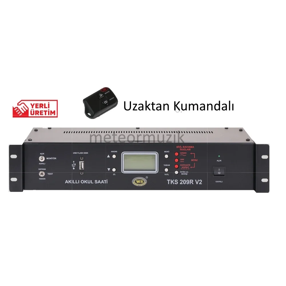 West Sound TKS 209R-V2 Akıllı Okul Zil Saati - Rack Montaj tip