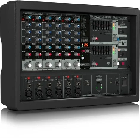 Behringer PMP560M 500W 6-Ch Powermixer With Klark Teknık Multi-Fx Pro.