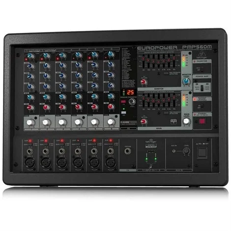 Behringer PMP560M 500W 6-Ch Powermixer With Klark Teknık Multi-Fx Pro.
